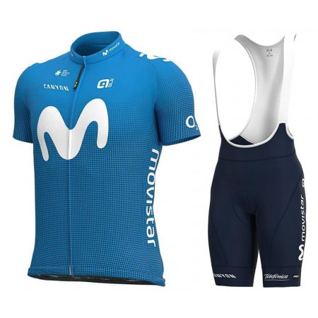 Tenue Cycliste et Cuissard à Bretelles 2021 Movistar Team N001